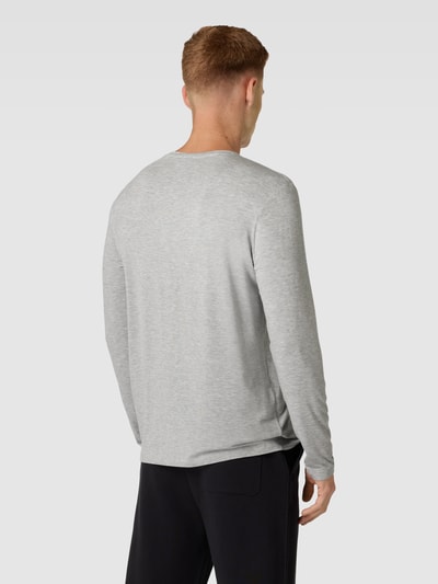 BOSS Longsleeve mit Label-Print Mittelgrau Melange 5