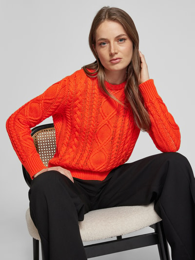 Lauren Ralph Lauren Strickpullover mit gerippten Abschlüssen Modell 'HILVAITE' Orange 3