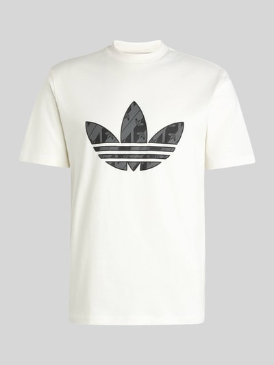 adidas Originals krój regular fit t-shirt z czystej bawełny z nadruk z logo Złamany biały 2