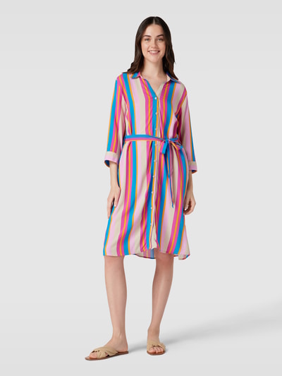b.young Hemdblusenkleid aus Viskose Modell 'Joella' Pink 1