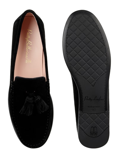 Pretty Ballerinas Mokasyny typu tassel loafer ze skóry welurowej Czarny 5