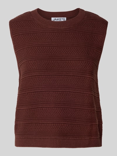JAKE*S STUDIO WOMAN Gebreide top met structuurmotief Roestrood - 2