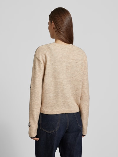 Scotch & Soda Regular Fit Strickjacke mit Alpaka-Anteil Beige 5