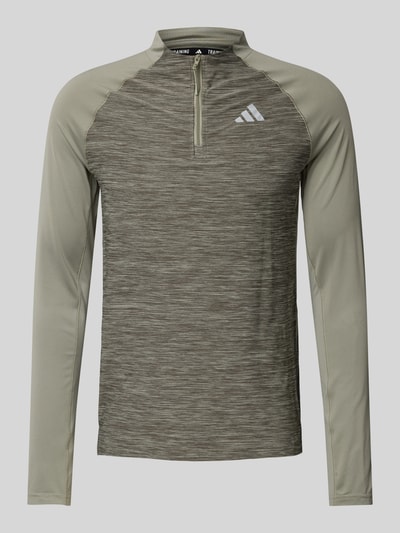 Adidas Training Sweatshirt mit Stehkragen Oliv 1