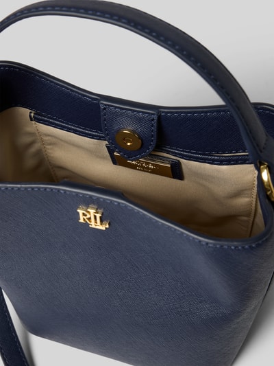 Lauren Ralph Lauren Handtasche aus Rindsleder mit Label-Applikation Modell 'REESE' Marine 5