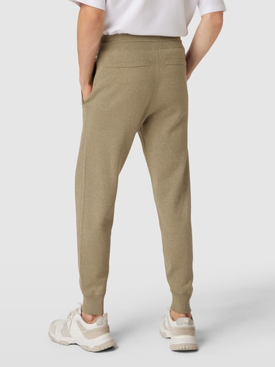 BOSS Sweatpants met scheerwol, model 'Onestino' Rietgroen - 5