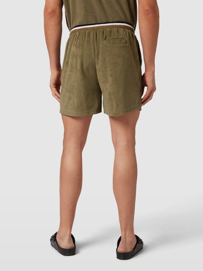 BOSS Shorts mit elastischem Label-Bund Oliv 5