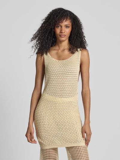 Guess Gebreide jurk met boothals Offwhite - 4