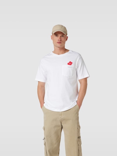 Lardini T-Shirt mit Brusttasche Weiss 4