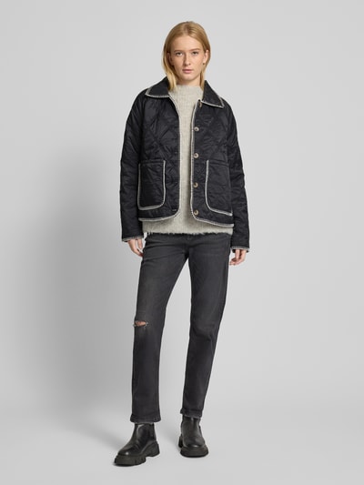 Pieces Regular Fit Steppjacke mit Statement-Nähten an Säumen Modell 'NAIMA' Black 1