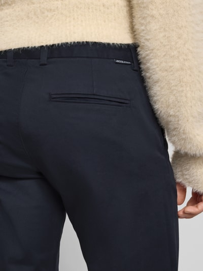 Jack & Jones Relaxed fit chino met achterzakken, model 'KANE' Marineblauw - 3