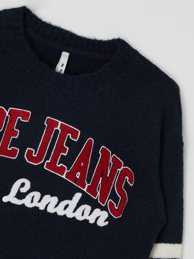 Pepe Jeans Pullover mit Logo aus Frottee Modell 'Xay' Marine 2