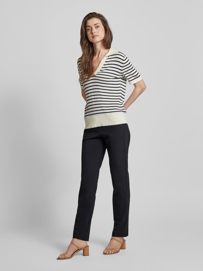 Gardeur Regular fit broek met elastische band, model 'Zene' Marineblauw - 1