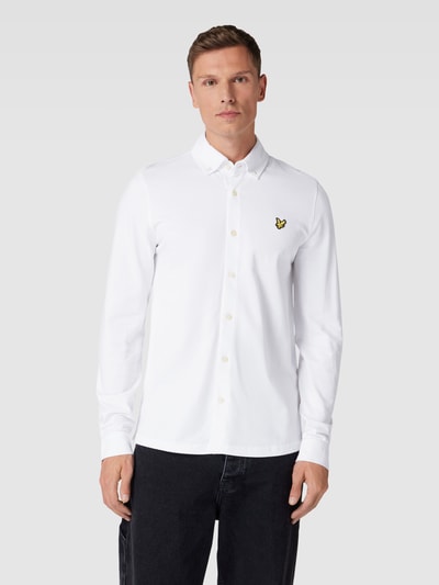 Lyle & Scott Slim Fit Freizeithemd mit Label-Stitching Weiss 4