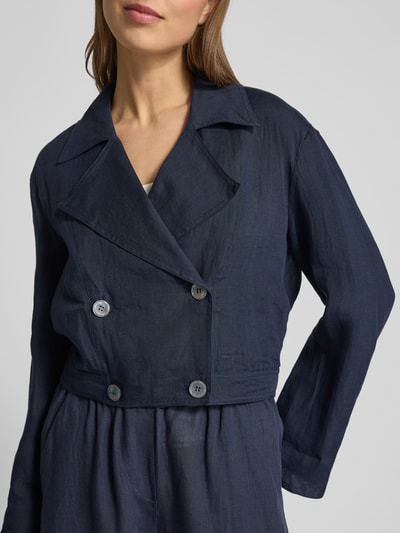 Marella Regular Fit Blazer aus Leinen Modell 'FLAVIO' Marine 3