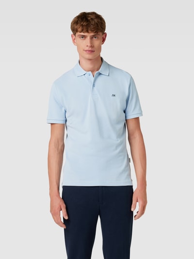Selected Homme Poloshirt mit Logo-Stitching Hellblau 4