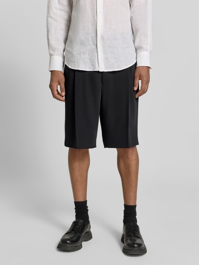 HUGO Szorty chino o kroju regular fit z dodatkiem żywej wełny model 'FERY262F1X' Czarny 4