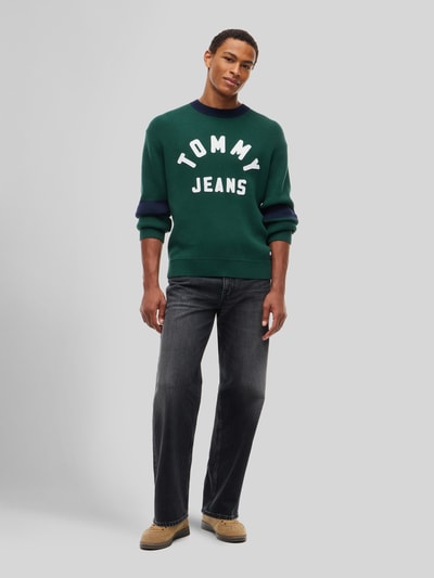 Tommy Jeans Regular Fit Pullover aus reiner Baumwolle Modell 'NEW CLASSICS' Oliv 1