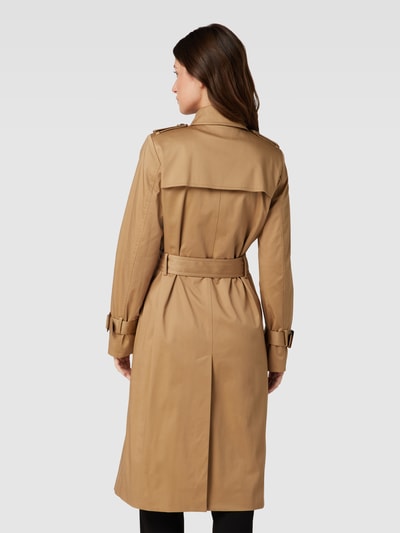 Jake*s Collection Trenchcoat met dubbele knoopsluiting Leem - 5