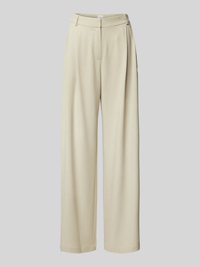 Jake*s Collection Straight Leg Stoffhose mit Bundfalten Kitt 2