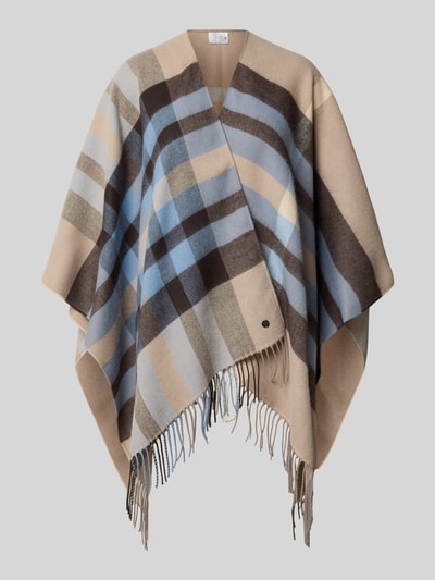 Fraas Schal mit Fransen Modell 'Poncho' Hazel Melange 2