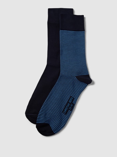 Christian Berg Men Socken mit Label-Detail im 2er-Pack Marine 1