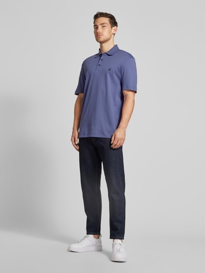 BOSS Koszulka polo o kroju slim fit z naszywką z logo model ‘Parris’ Błękitny 1