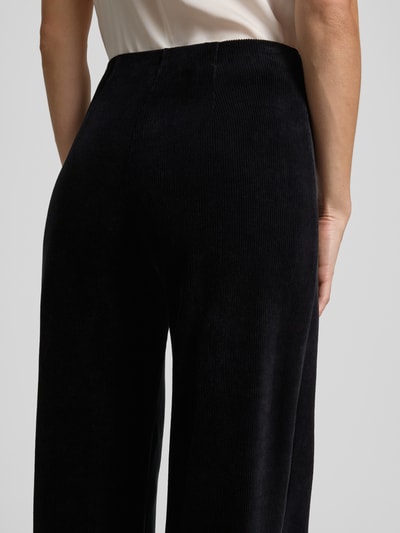Raffaello Rossi Spodnie sztruksowe z szeroką nogawką model ‘ELAINE’ Czarny 3