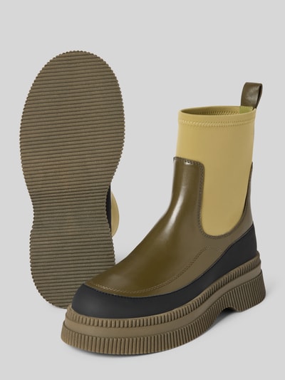 Marc Cain Bags & Shoes Buty chelsea z aplikacją z logo Khaki 4