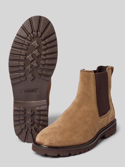 JOOP! SHOES Chelsea Boots mit elastischen Einsätzen und Logo-Prägung Beige 4