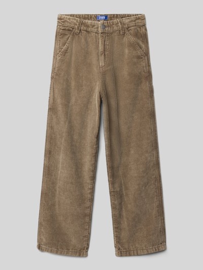 Jack & Jones Corduroy broek met 5-pocketmodel, model 'ALEX' Olijfgroen - 1