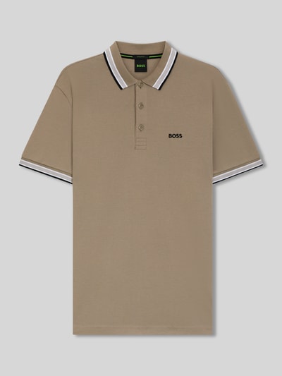 BOSS Green Koszulka polo o kroju regular fit z czystej bawełny model „PADDY” Khaki 2