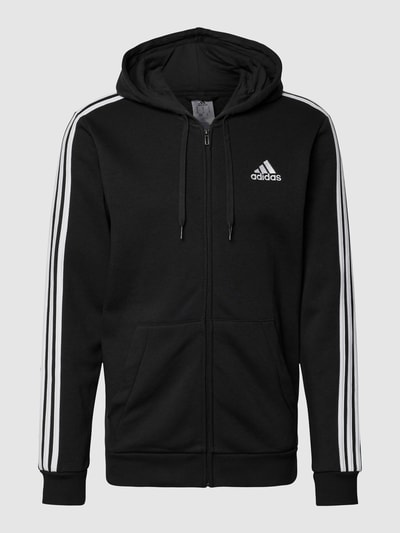 ADIDAS SPORTSWEAR Bluza rozpinana z paskami logo Czarny 2