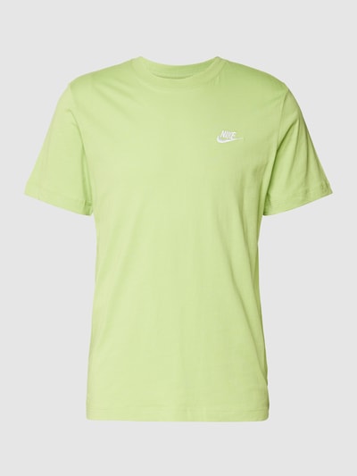 Nike T-shirt met labelstitching, model 'NSW CLUB TEE' Olijfgroen - 2