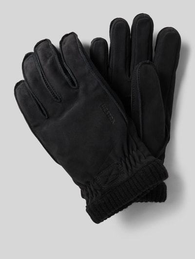 Hestra Handschuhe mit Label-Detail Modell 'Joar' BLACK 1