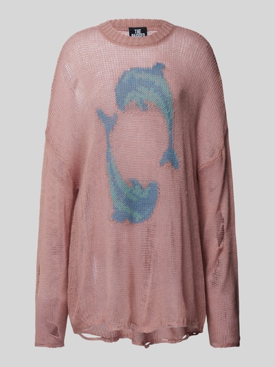 The Ragged Priest Oversized Strickpullover im Used-Look Pink 2