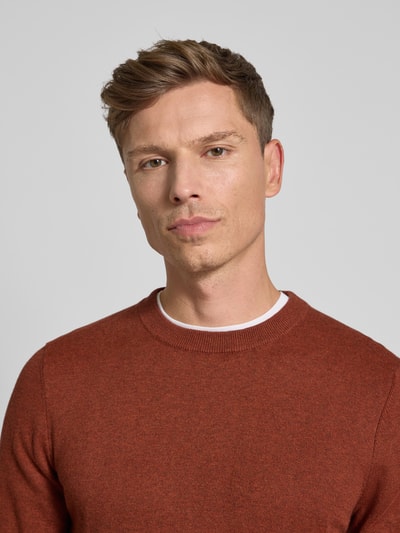 MCNEAL Strickpullover mit Kaschmir-Anteil Dunkelrot Melange 3