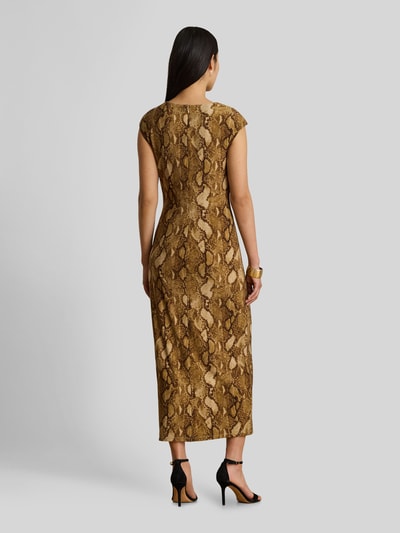 Lauren Ralph Lauren Figurbetontes Kleid mit Gehschlitz Camel 5