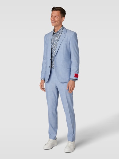 JOOP! Slim fit zakelijk overhemd met kentkraag Marineblauw - 1