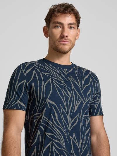 s.Oliver RED LABEL Regular Fit T-Shirt aus reiner Baumwolle Dunkelblau 3