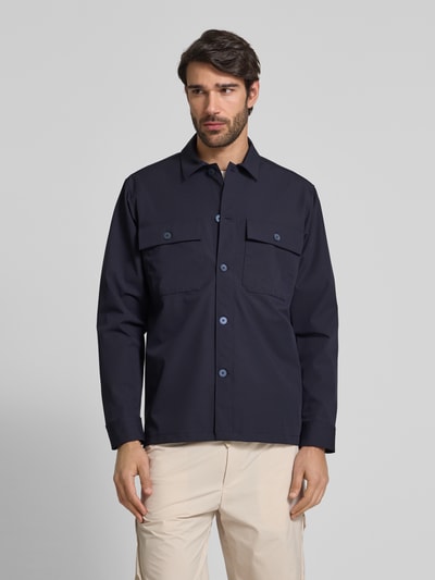 Roy Robson Kurtka koszulowa o kroju regular fit z kieszeniami z patką na piersi Granatowy 4
