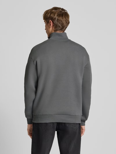 REVIEW Sweatshirt mit Stehkragen und Reißverschluss Dunkelgrau 5