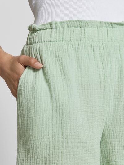 Vero Moda Loose fit korte broek van katoen, model 'NATALI' Rietgroen - 3