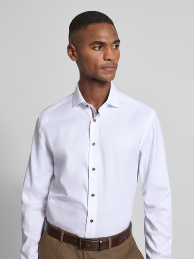 ETERNA Slim Fit Business-Hemd mit Knopfleiste Weiss 3