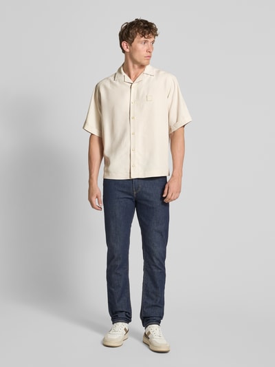 BOSS Orange Relaxed fit vrijetijdsoverhemd van lyocellmix, model 'LAPISY' Zand - 1