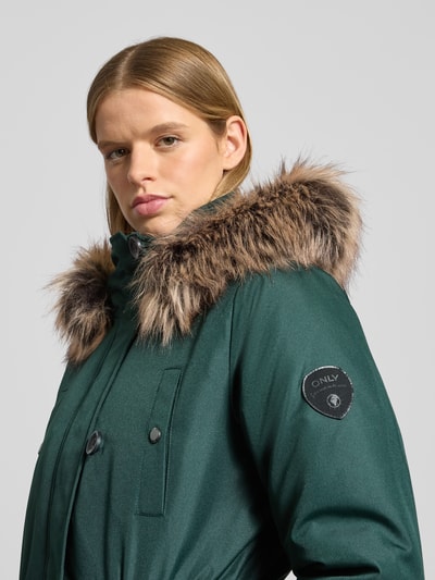 ONLY Shaped Fit Parka mit Label Patch Modell 'IRIS' Dunkelgruen 3