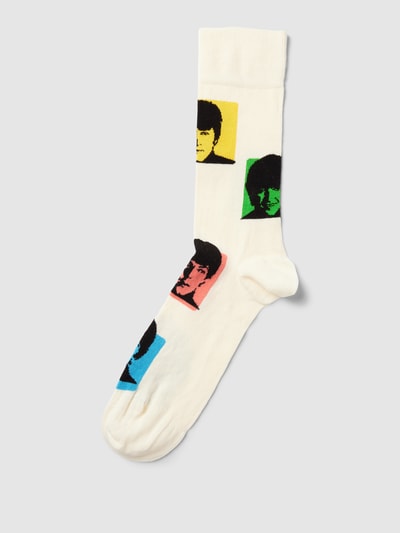 Happy Socks Socken mit Motiv-Print Offwhite 1