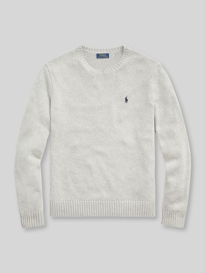 Polo Ralph Lauren Relaxed Fit Pullover aus reiner Baumwolle Hellgrau 2