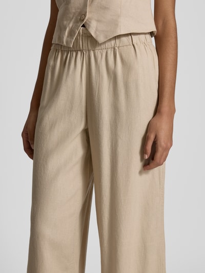 Only Loose Fit Culotte aus Viskose-Leinen-Mix Modell 'SOLVI-CARO' Sand 3