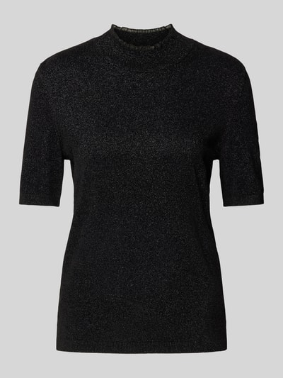 Marc Cain Shirt aus Effektgarn mit Stehkragen Black 2